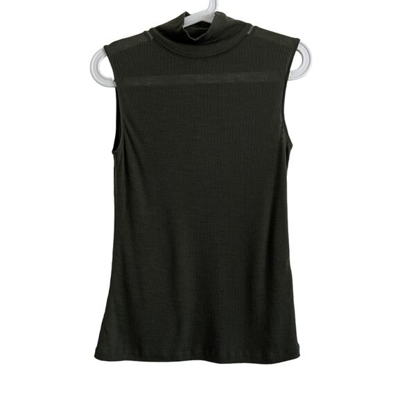 rag & bone Sleeveless Mock Neck Ribbed Top Size Small - Picture 3 of 13